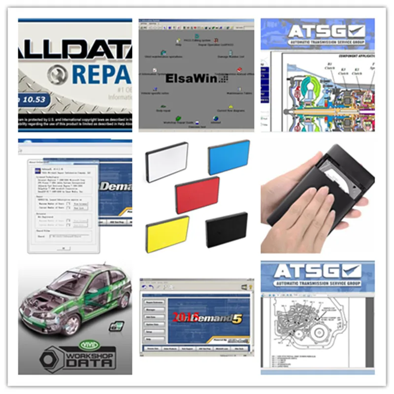 Alldata автосервис программного обеспечения alldata и Митчелл программного обеспечения mitchell ondemand 2015 vivid workshop данных atsg 24in1tb hdd usb3.0