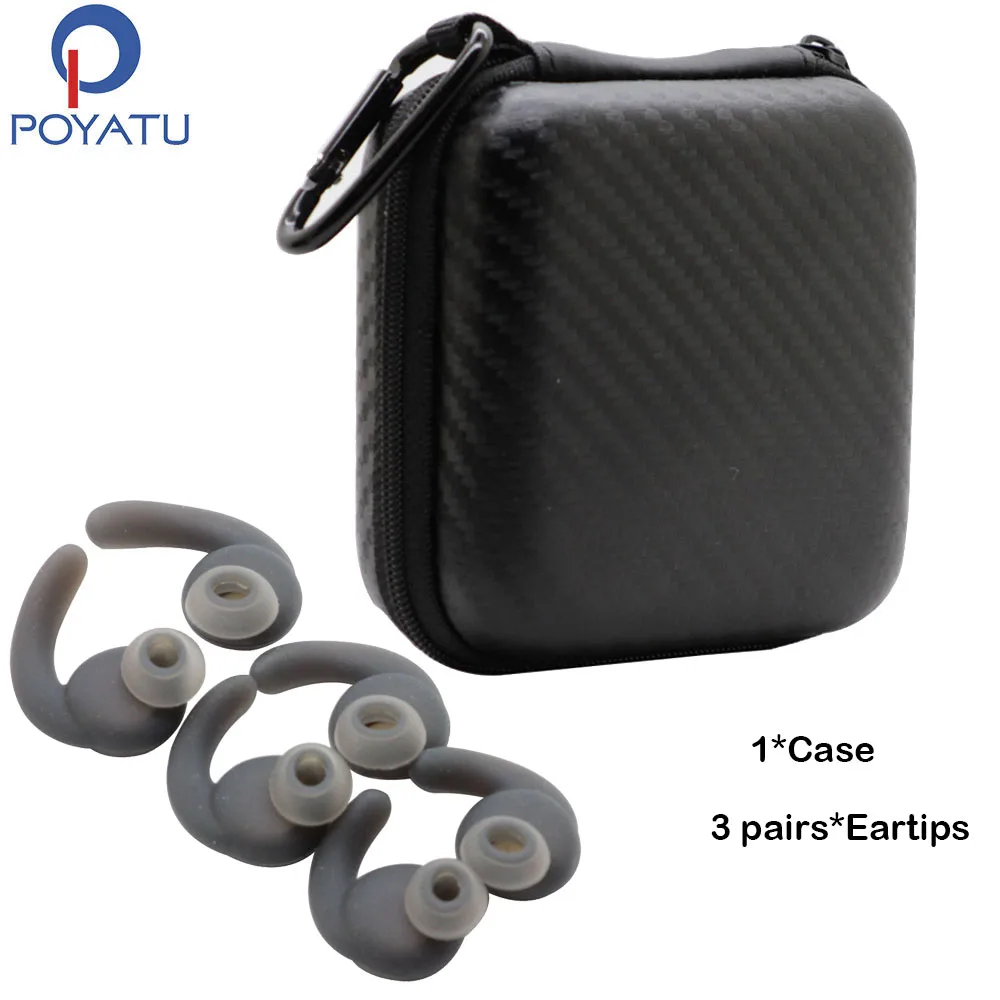 POYATU Headphone Case Bag Eartips Silicone For Meizu EP51 In-Ear Sports Bluetooth Headphones Ear Tips Silicone For Meizu EP 51  (1)