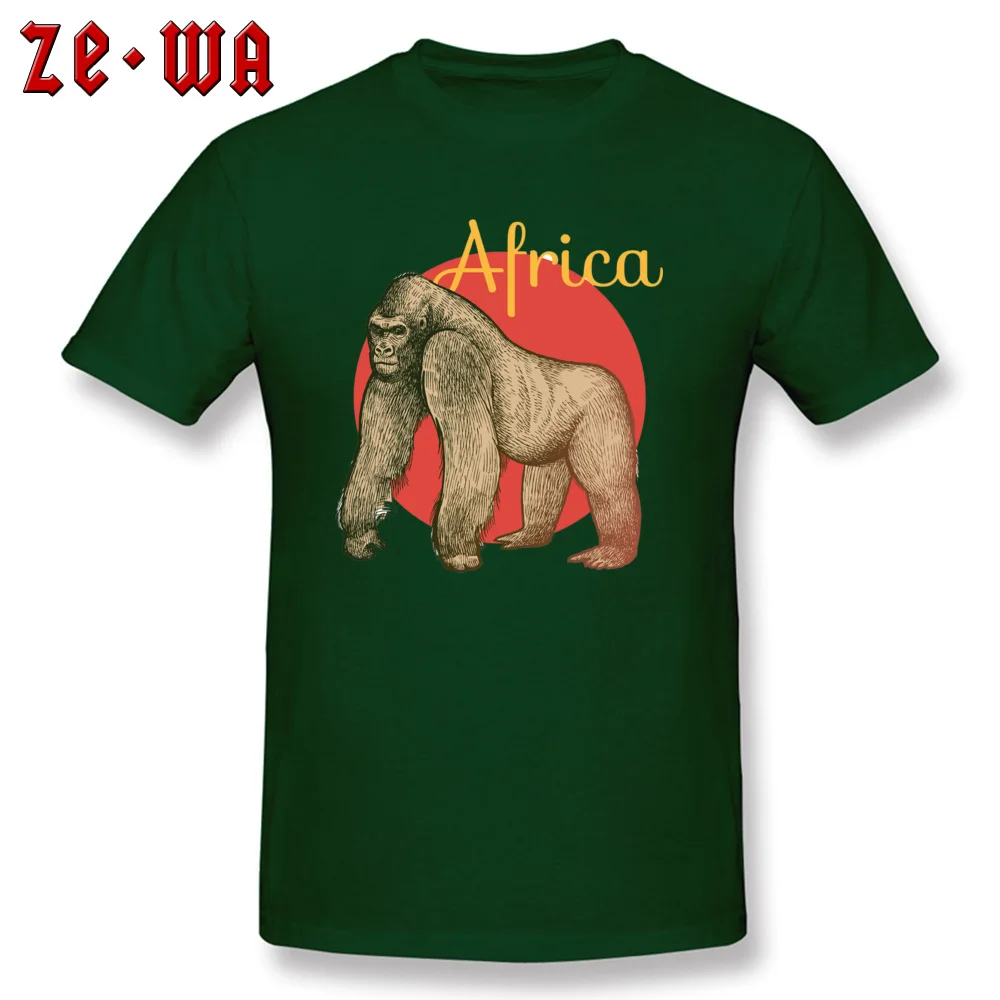 201897Ygorilla Family T-shirts for Men Pure Cotton Father Day Tops T Shirt Comics Tops T Shirt Short Sleeve Fitted O Neck 201897Ygorilla dark