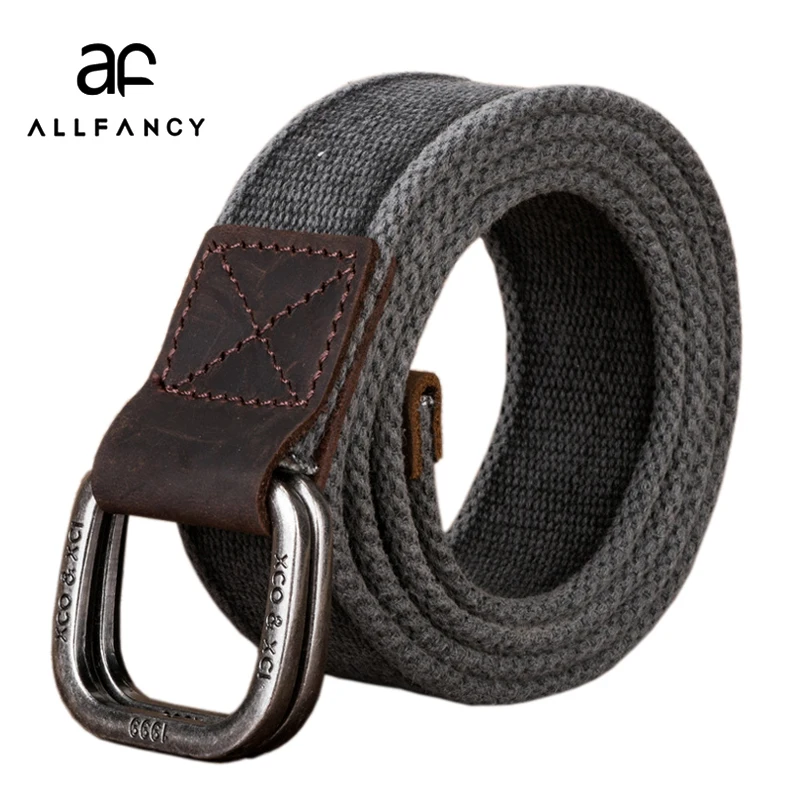 

Men's Belt 2017 New canvas belt cotton the genuine double ring Army Tactical Waist Belt casual strap pure jeans weaving belts