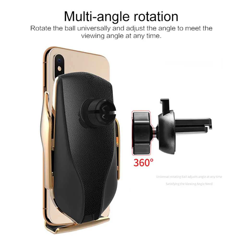 Car Wireless Charger For iPhone 11 XS Max XR X 8 Samsung S9 S10 Automatic Infrared Sensor Qi 10W Fa