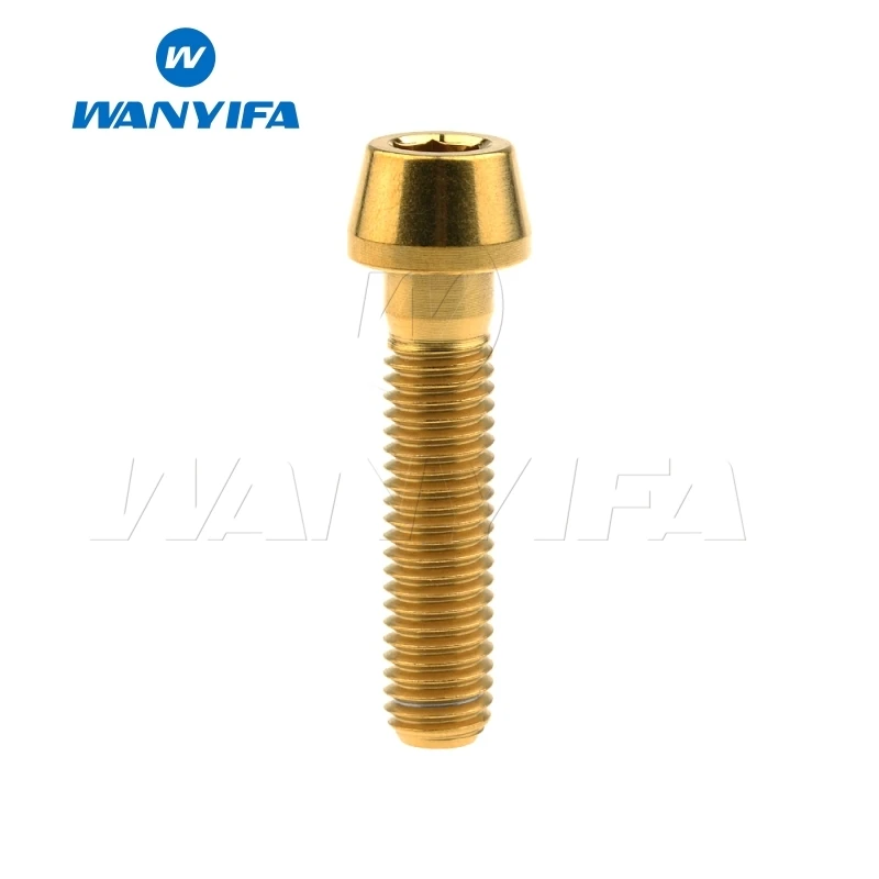 Best Wanyifa Titanium Bolt Screw M8x15 20 25 30 35 40 45 50 70mm Cone Head for Bicycle Frame 1