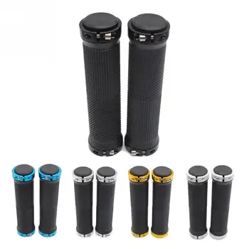 

1 Pair MTB Mountain Bike Grips Rubber Lock On Handlebars Lock-on Grips Fixed Gear Fixie Grips End Knock Off Handlebar Cover