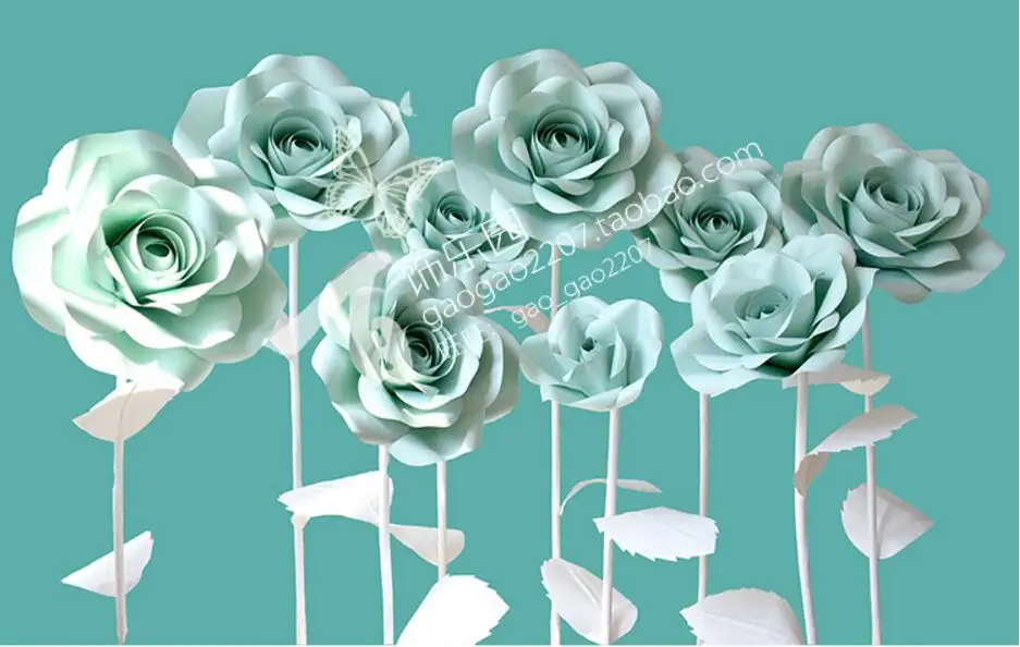 

Shop window display wedding studio background stage props with pole road lead large paper flowers