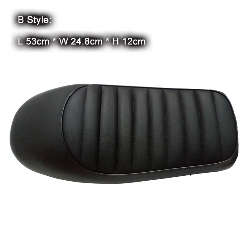 2 Styles Black Modified Motorcycle Retro Saddle Seat Cafe Racer CB125 CB450 CB200 CB350 CB500 CB750 SR400 SR500 CL100 100% Brand (2)
