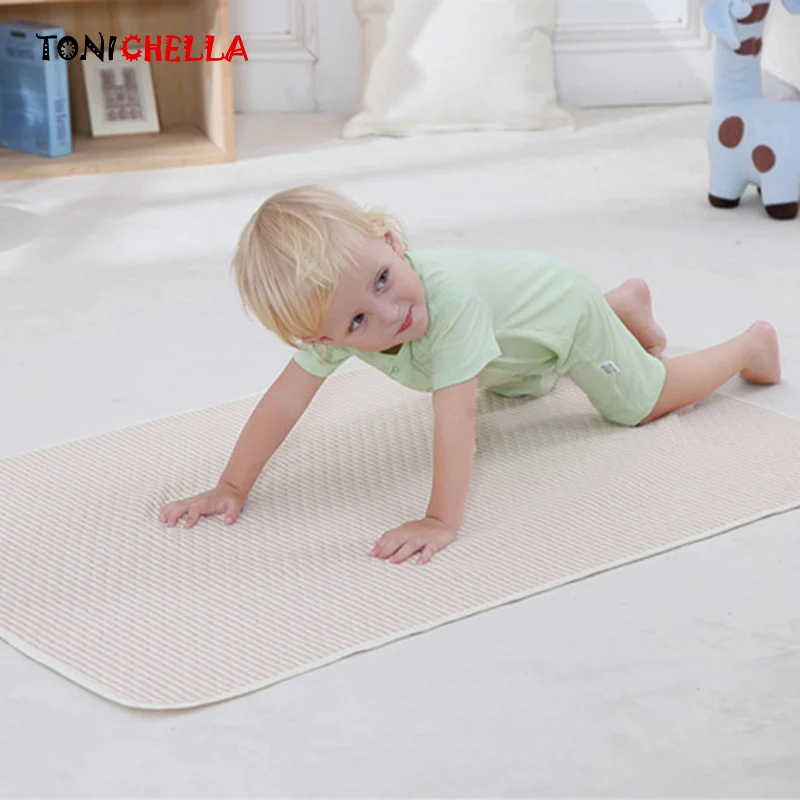 

60*90cm Baby Diaper Changing Pad Waterproof Cotton Newborn Nappy Pads Washable Infant Reusable Absorbent Wipeable Mat BB3056
