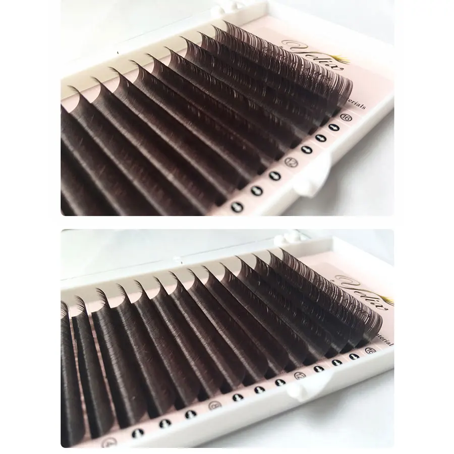5 коробок индивидуальные темно-коричневые наращивание ресниц ресницы искусственные норковые ресницы поддельные Cilios Posticos натуральный искусственный ресницы