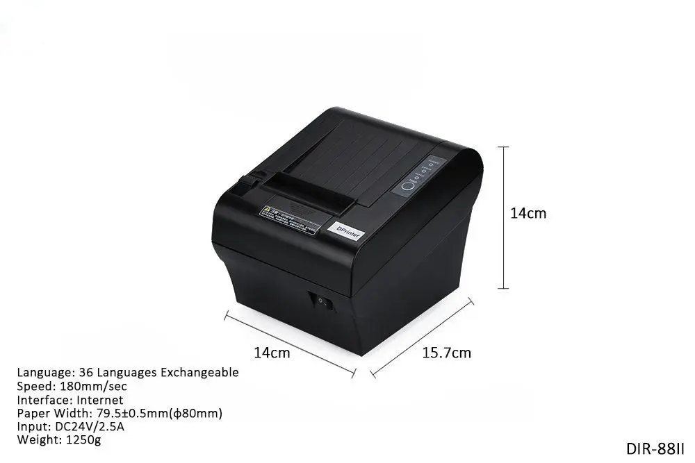 Desktop 80mm Pos Thermal Receipt Printer With Auto Cutter Network