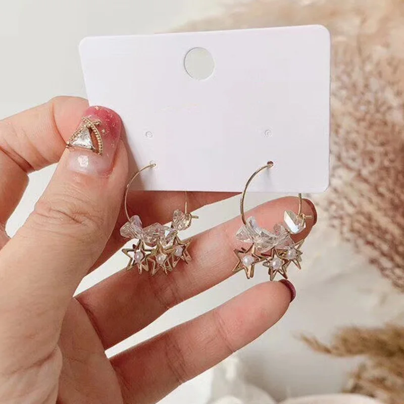 

Korea Dongdaemun super sweet sweet cute earrings female fashion wild face thin face temperament earrings