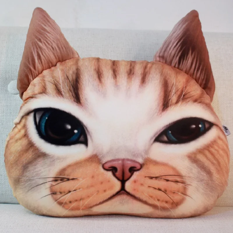 

CHIZIYO Car Decorative Cartoon Pillowcases Cat Dog Nap Cushion And Washable Waist Cute Car Seat Cushion Cover Without Filling
