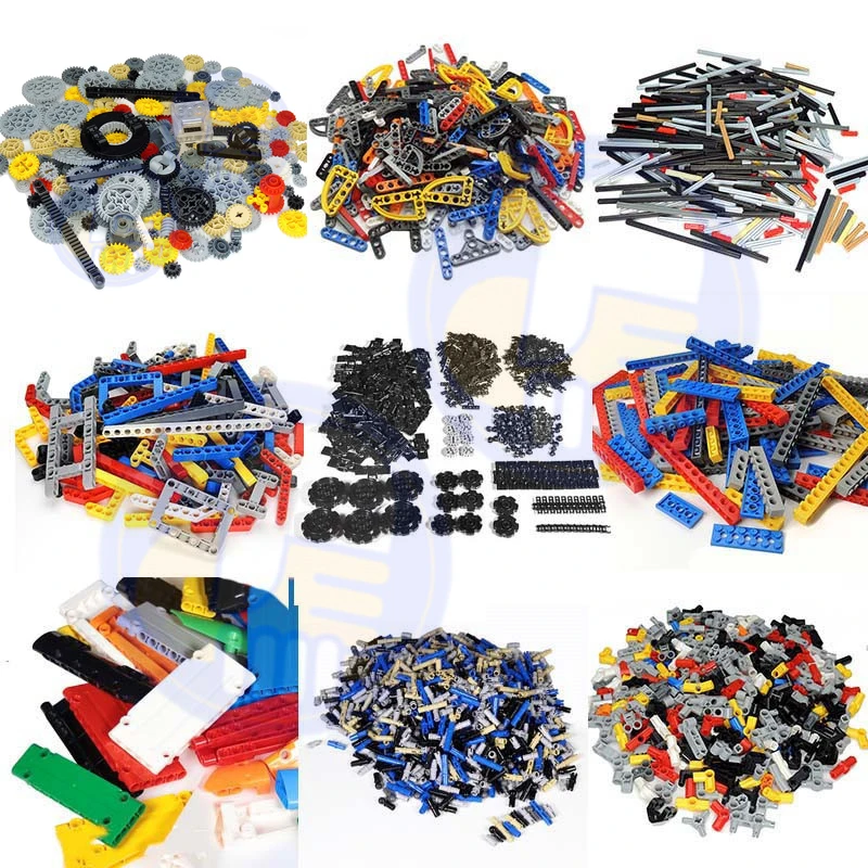 

200Grams Technic Gear Studless Beam Arms Pin Connctor Axle chain Panel Chain Link Parts Fit For legoes MOC Brick Bulk DIY Toys