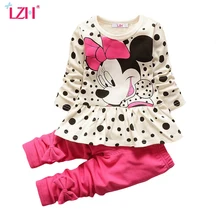 LZH Children Clothing 2017 Autumn Winter Baby Girls Clothes font b T shirt b font Pants