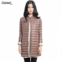 1 PC Tipis Jaket Mantel Musim Dingin Wanita Mantel Musim Dingin Wanita Panjang Coats Pakaian Luar Jaket Chaquetas Mujer Manteau Femme Z009