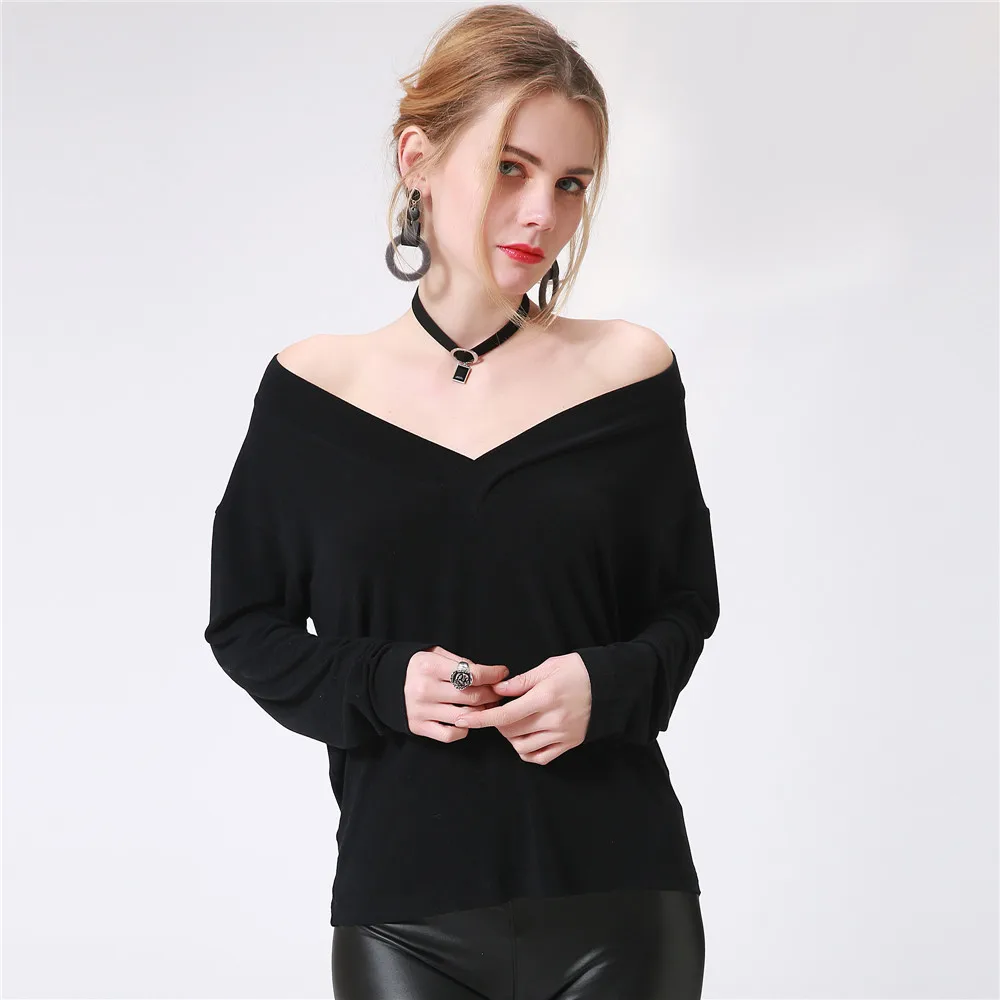 2017 Women Plus Size Knitted Blouses Clothing Winter Cotton Long Sleeve