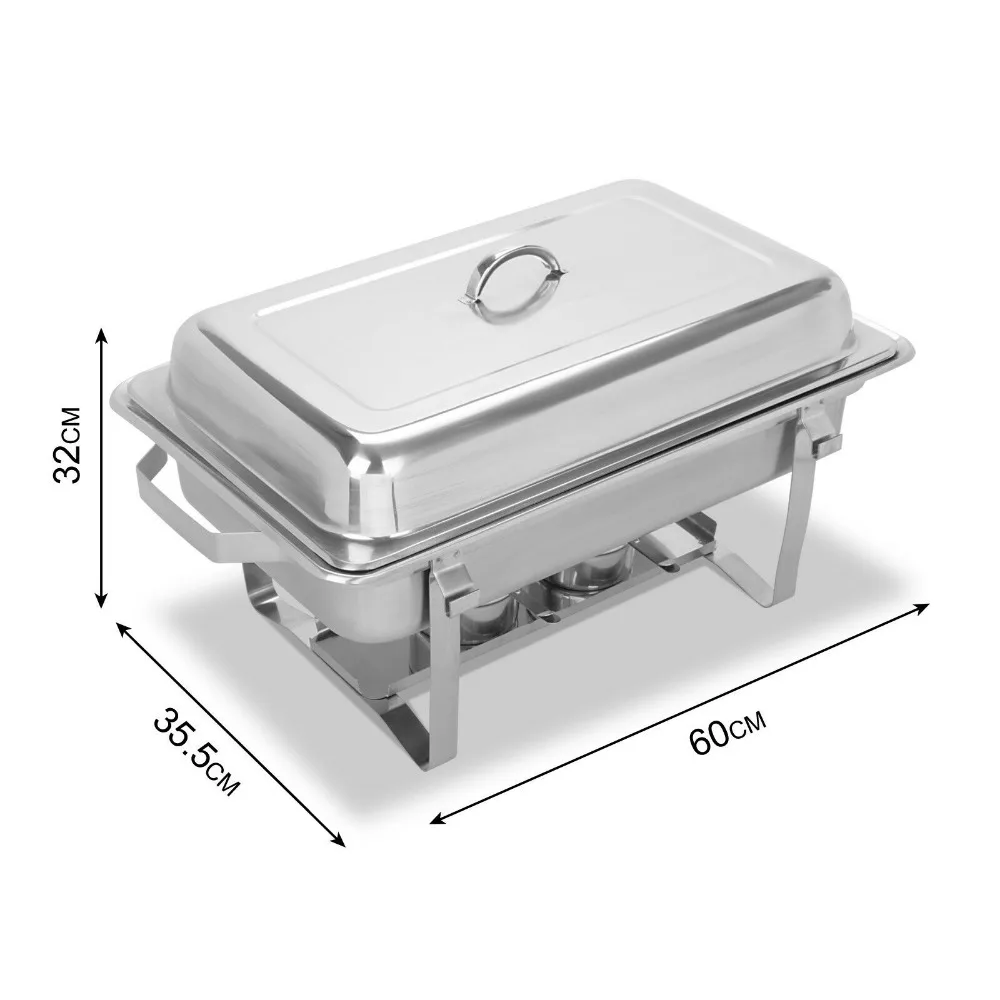  4 Pack Stainless Steel Buffet Set Round in Home & Garden Kitchen Tool - 33006559680