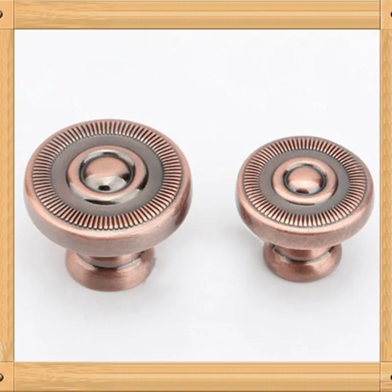 10pcs 22mm/27mm Red copper color Zinc Alloy Kitchen Furniture knob