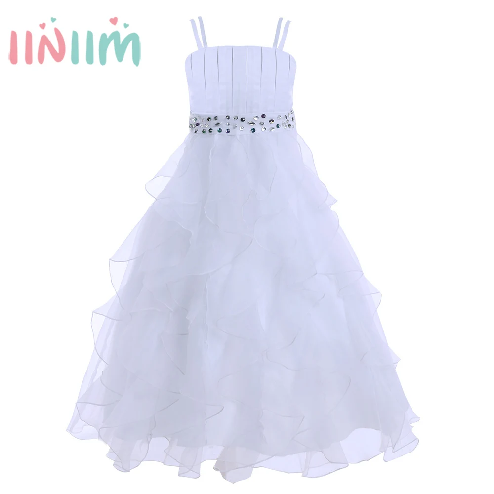 Iiniim/платье с цветочным узором для девочек; летние праздничные платья для дня рождения; Детский костюм с оборками; платье для выпускного вечера; Vestido de festa; платья для маленьких девочек