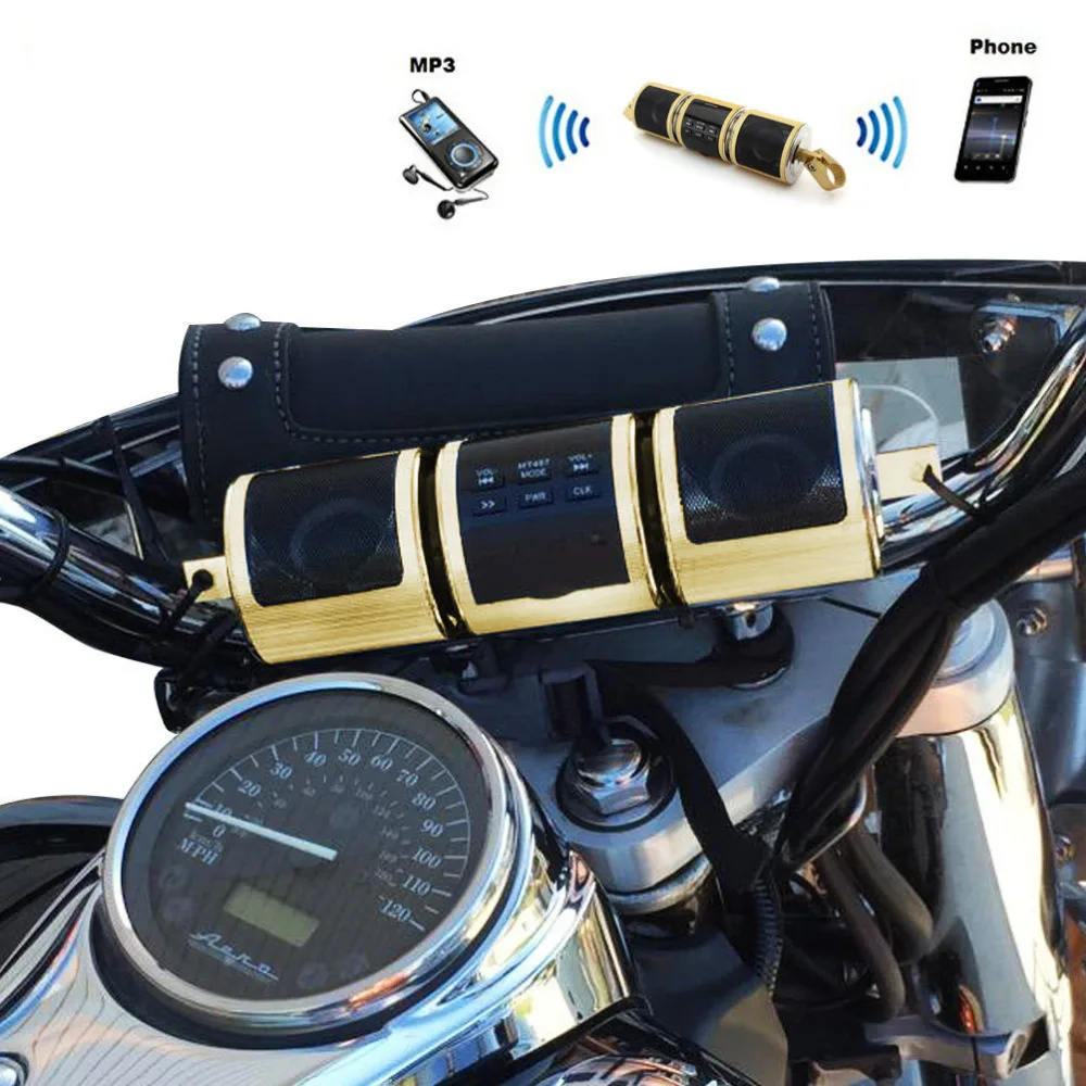 Wasserdichtes Motorrad Audio Radio Sound System Lautsprecher MP3 USB Bluetooth 
