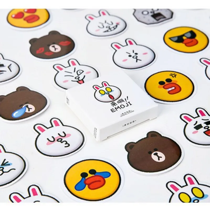

emoji expression cute round sticker set scrapbooking notebook decoration and greeting cards making 45pcs/pack home hobby craft