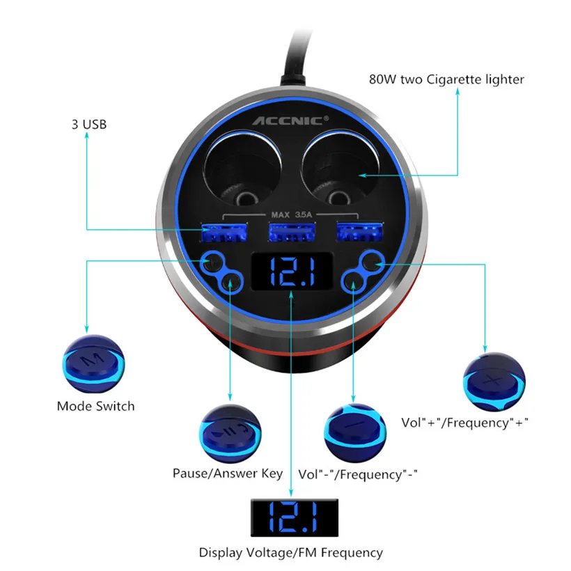C1 TF/Miscro SD автомобильный музыкальный MP3 плеер Bluetooth комплект FM передатчик адаптер