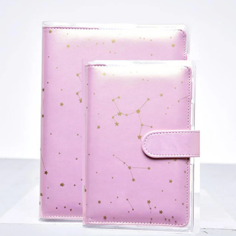 

1 Pcs hot Constellation PVC Transparent Cover For Plannner Spiral Notebook A6 Protective Cover DIY Accessories Stationary