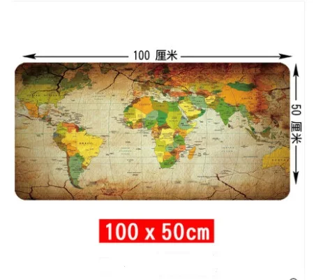 Дешево WESAPPA 100X50 90X40 см, Карта мира, резиновый коврик для мыши, большой коврик для мыши, настольные коврики, большие коврики для мыши, игровой ковер XL д...