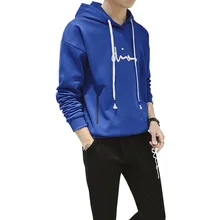 Rlyaeiz высокое качественный спортивный костюм Для мужчин Двойка комплект Весна Повседневное спортивная одежда Толстовки с принтом+ брюки мужские спортивные костюмы