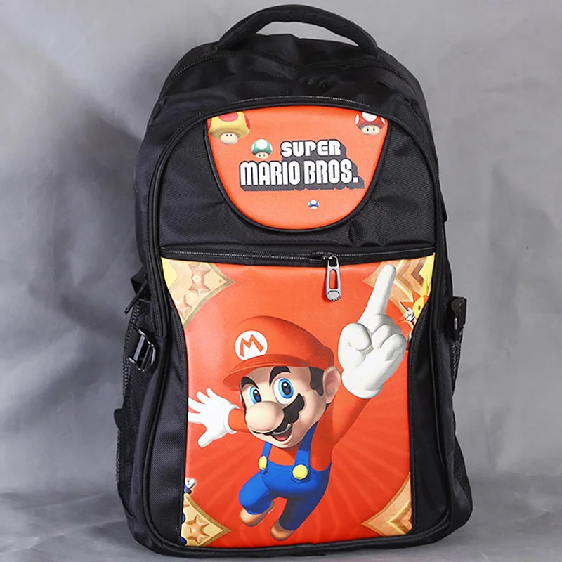 Classical Game Super Mario Laptop Black Backpack/Double Shoulder/School/Travel Bag for Teenagers