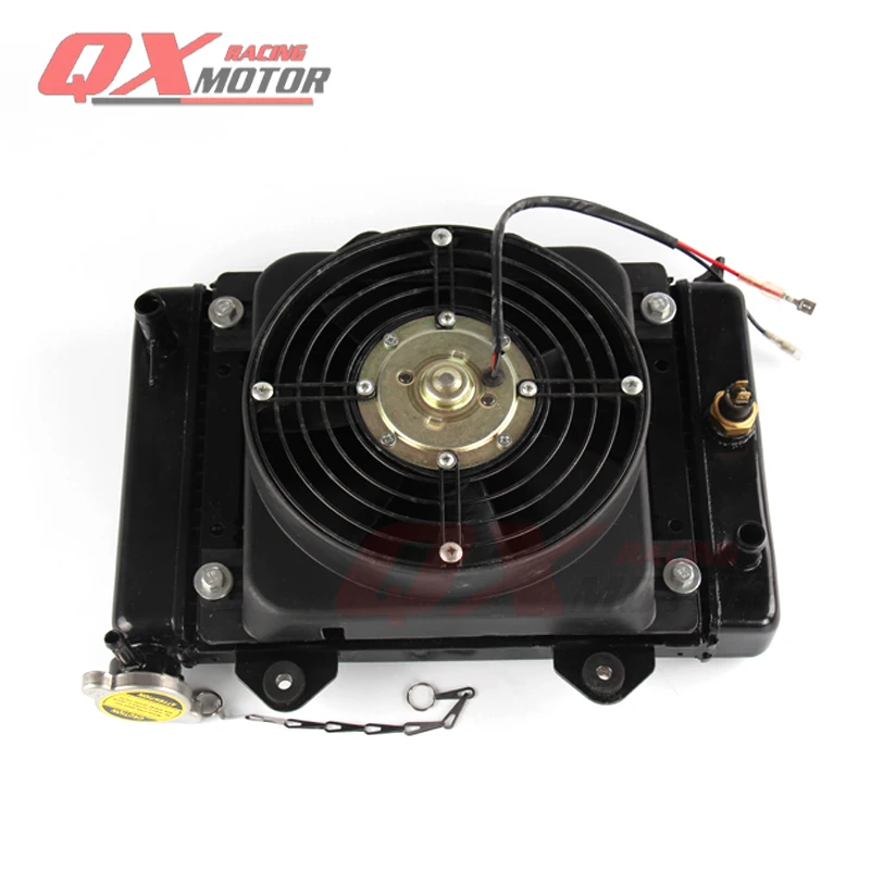 

New 150cc 200cc 250cc Water cooling engine cooler Radiator cooling & 12v FAN FOR moto Quad 4x4 ATV UTV parts