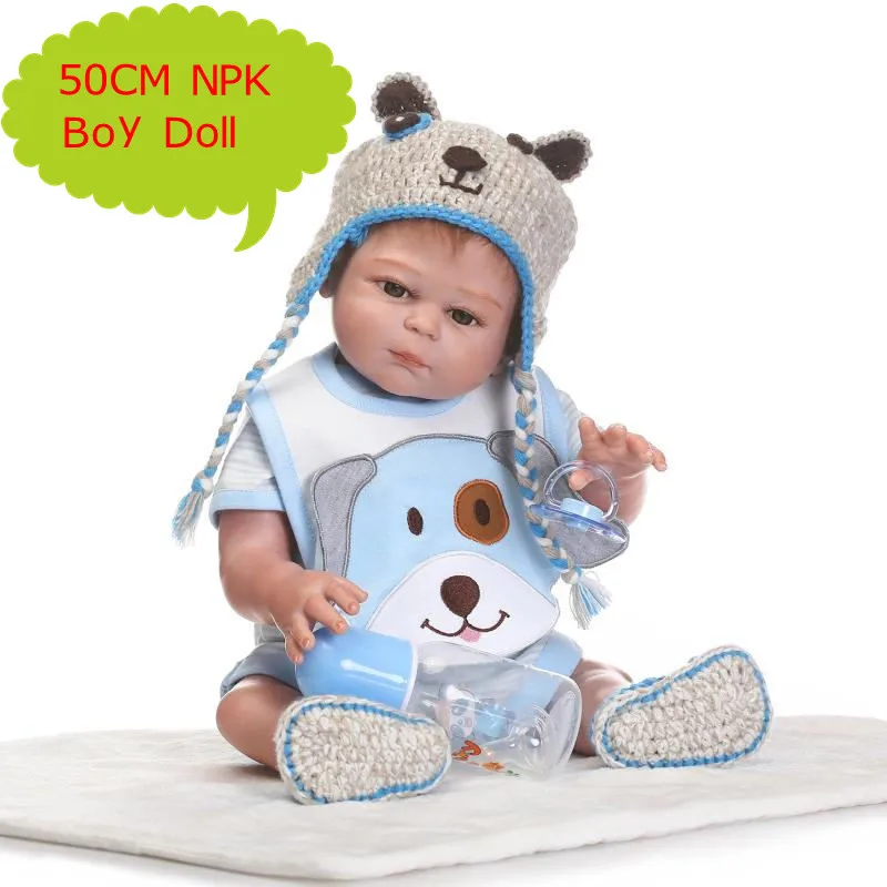 

Latest NPK 50cm Girl Boy Bebe Doll Reborn Full Body Silicone Vinyl Reborn Babies Children Bath Doll Toys Realista Bonecas Reborn