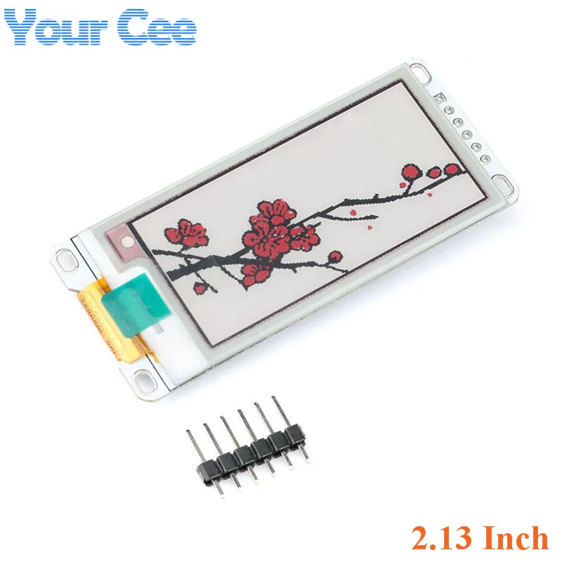 Comprar Módulo de papel electrónico de 2,13 pulgadas Módulo de pantalla de tinta electrónica negro rojo blanco Color SPI admite actualización parcial para Arduino