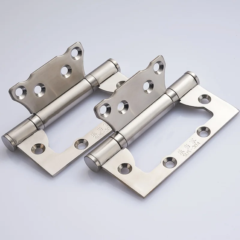 

2018 Lock Cadeado 304 Stainless Steel Hinge Black Thickening Lengthening 4 Inch Bearing Silent Door Interior Hinges Wholesale