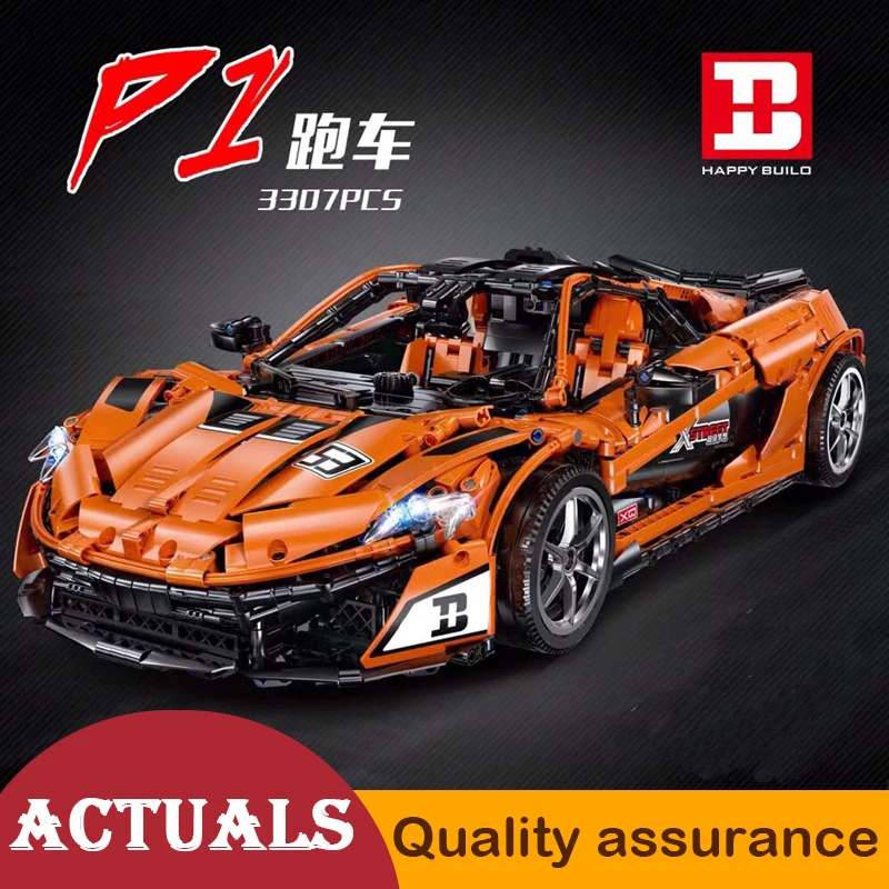 

DHL Technic McLarenINGlys P1 Hypercar Supercar Compatible legoed F1 Racing Car Model Building Blocks Technic MOC 16915