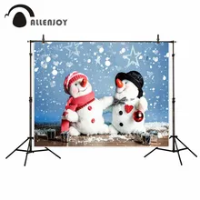 Allenjoy фон с изображением милых снеговиков рождественских звезд деревянных зимних фотосессий