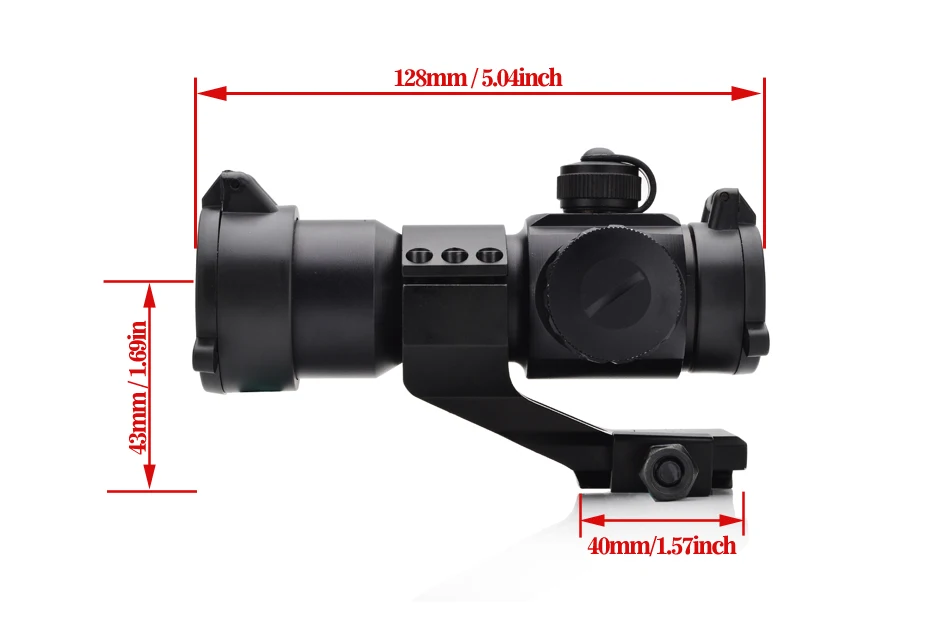 Tactical M3 Red Dot Hunting Optical Sight Scope 1x Collimator Sight Rifle Reflex Red Dot Shooting L Shaped Mount For Air Gun