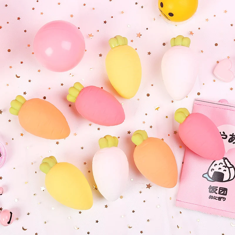 Сжимаемый медленно поднимающийся ребенок игрушка Джамбо мягкий Kawaii морковный