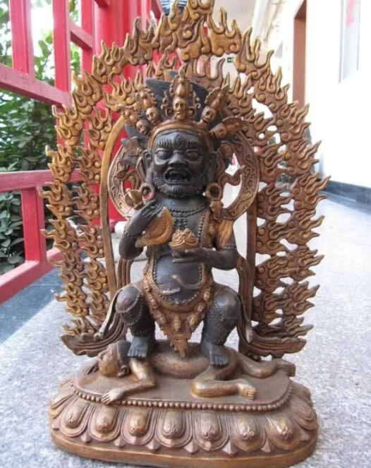 

20 INCH Tibet Buddhism Fane bronze MAHACAKRA-VAJRAPANIYIDAM Buddha Statue