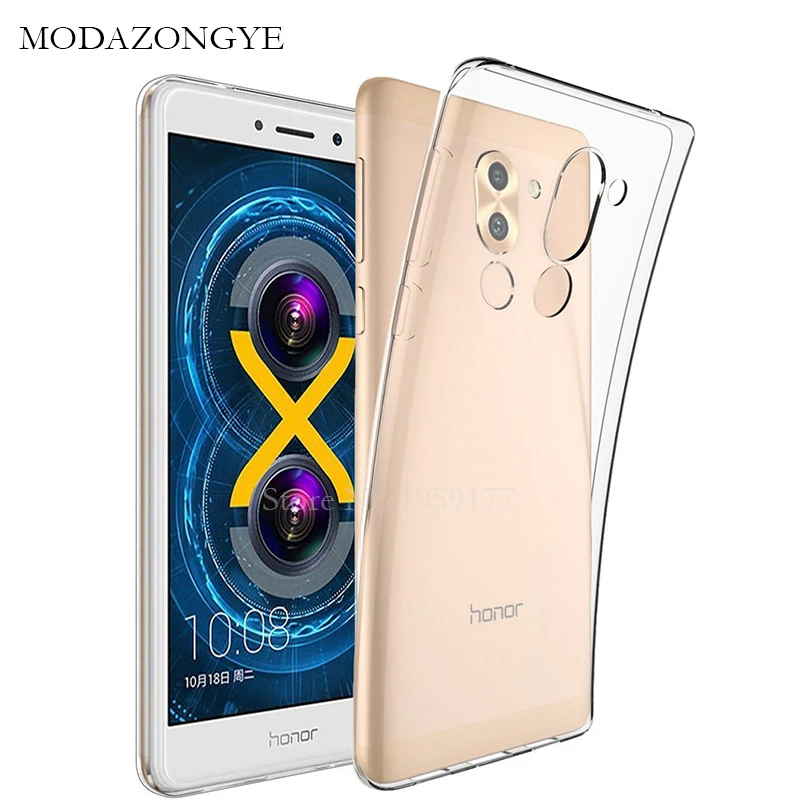 Оригинальный мягкий прозрачный чехол Huawei Honor 6X силиконовая задняя крышка для