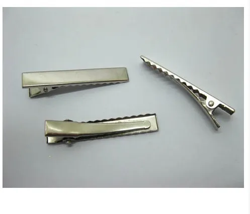 

100 Flat Alligator jaw Hair Clips Base Barrette Finding 4.2cm long