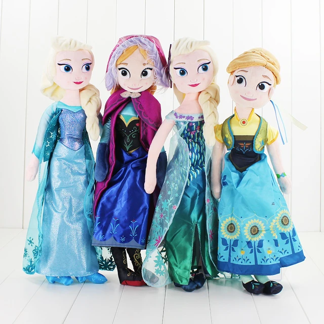 50cm Disney Frozen Elsa E Anna Snow Queen Brinquedos De Pelúcia Recheados  Boneca Princesa Recheada Aniversário Para Crianças