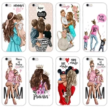 Силиконовый чехол для телефона Super Mom baby girl boy для iPhone XR X XS Max 8 7 6s 6 plus SE 5s 5c 5 iPod Touch