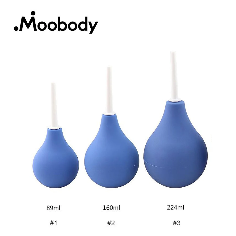 Medical Rubber Vaginal & Anal Cleaner Douche Enema Cleaning Container Anus Butt Plug Anal Sex Toys For Male & Female