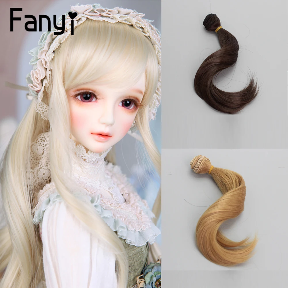 New Doll Accessories 15100cm DIY Mini Tresses Doll Wig High-Temperature Material Ponytail Hairs Wig For BJD High-Temperature (1)