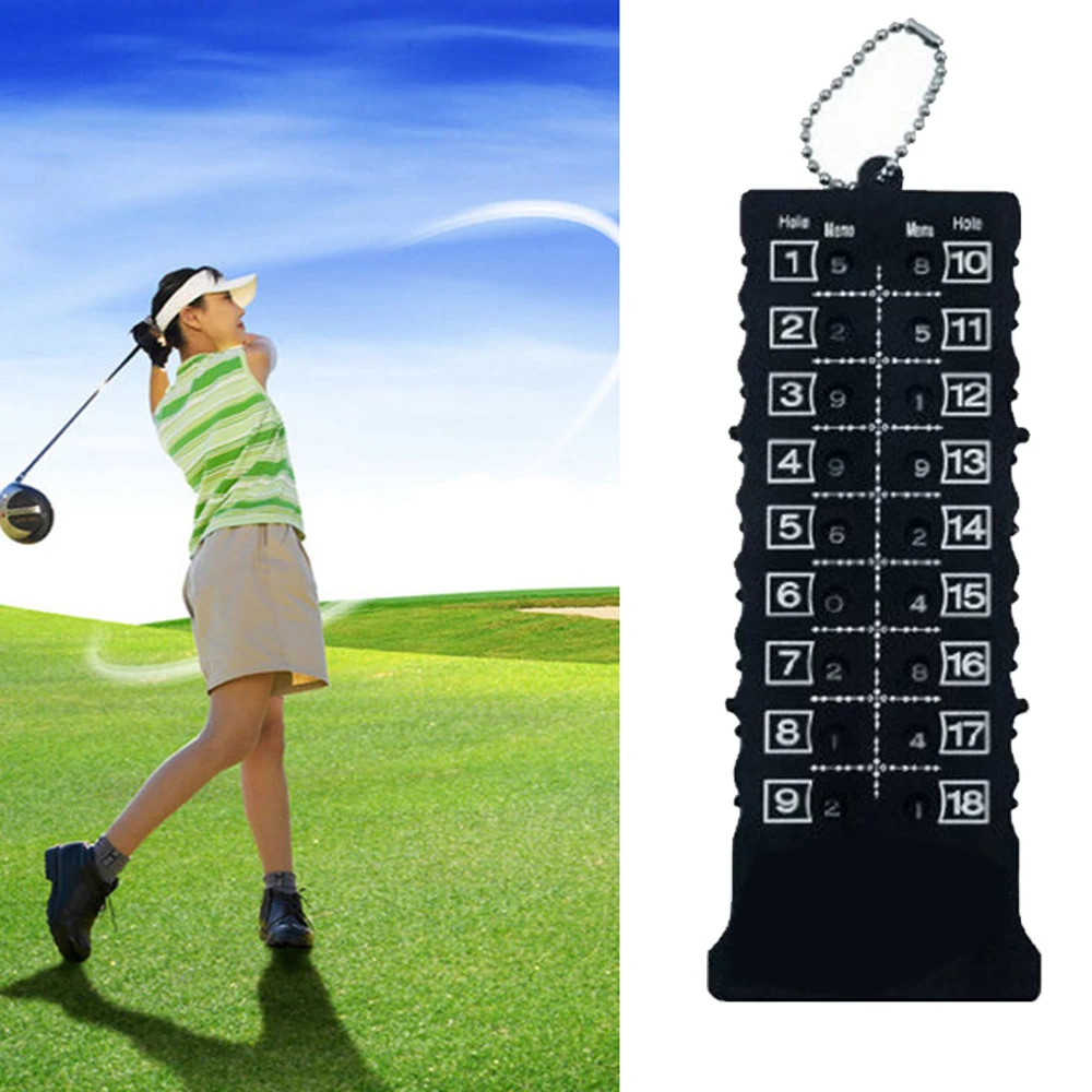 18 отверстий счет для игры в гольф карты счетчик(черный