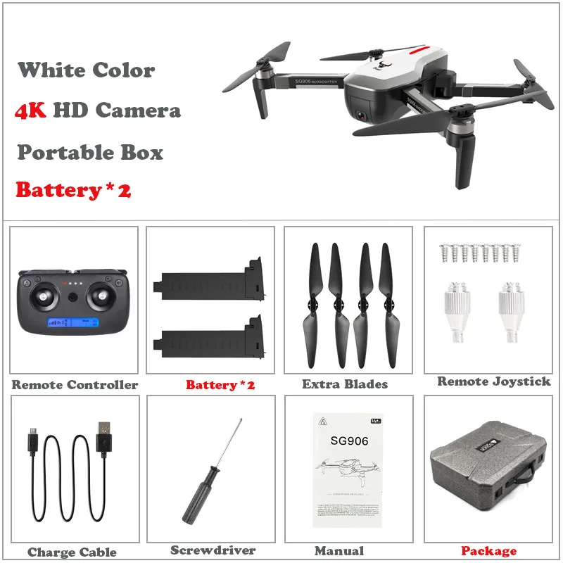 Радиоуправляемый Дрон с камера 4 к/1080 P HD 5 г Wi Fi fpv-квадрокоптер бесщеточный двигатель оптического потока и gps позиционирования следовать мне режим Дрон - Цвет: White 4K 2Bat B