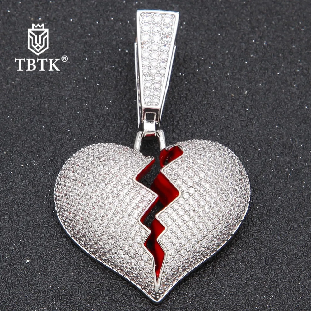 TBTK Large Broken Heart Pendant Gold 