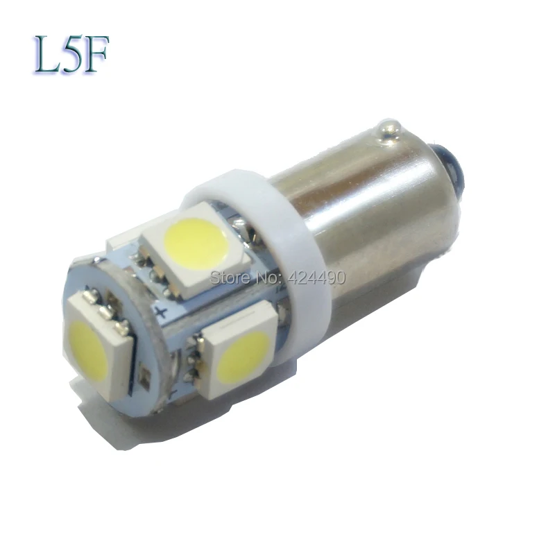 20 шт. BA9S T11 T4W 363 холодный белый красный зеленый желтый розовый 5LED 5050 для SMD