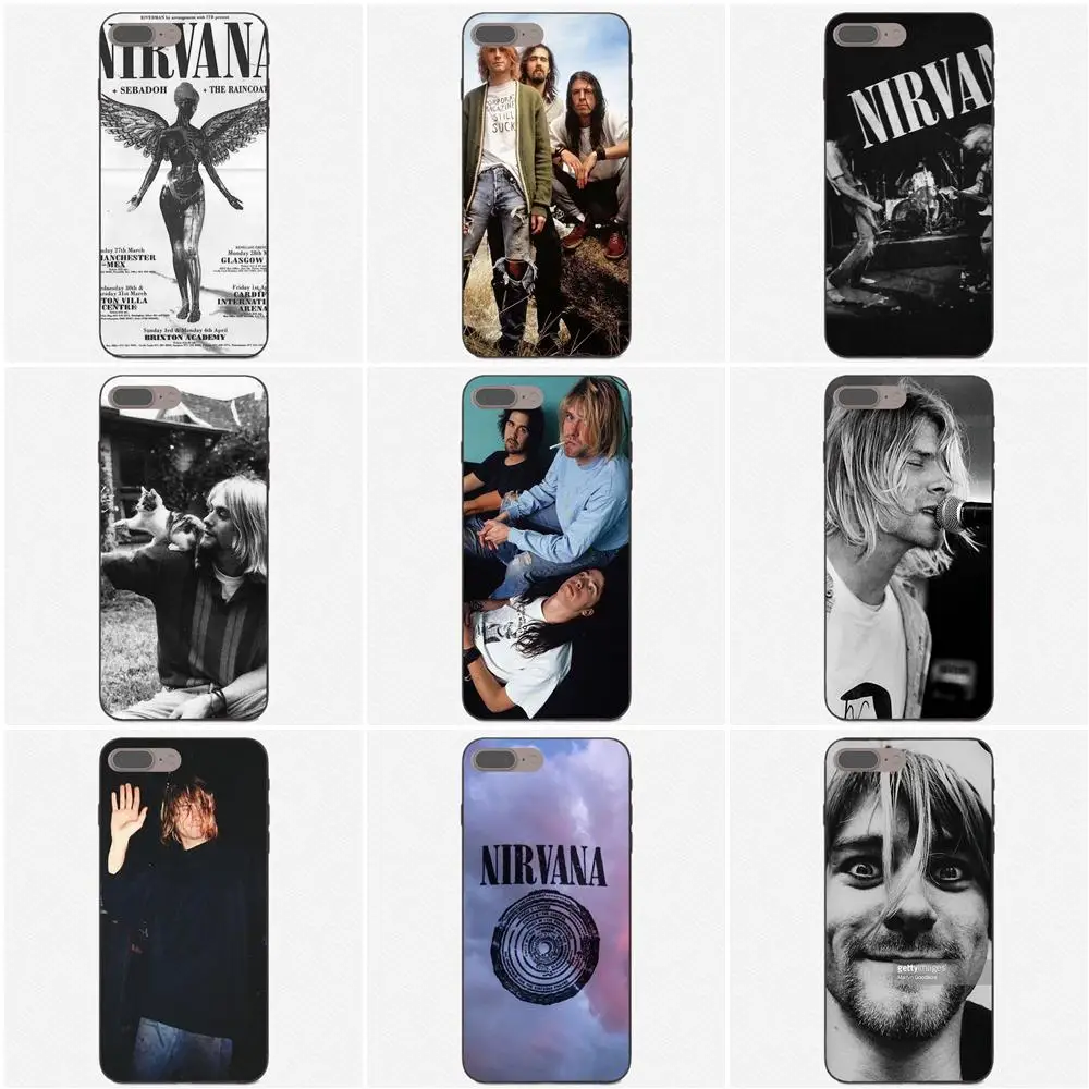 

Nirvana Band Kurt Cobain TPU Phone For Samsung Galaxy Note 4 8 9 G313 S3 S4 S5 S6 S7 S8 S9 S10 Edge Plus Lite I9082