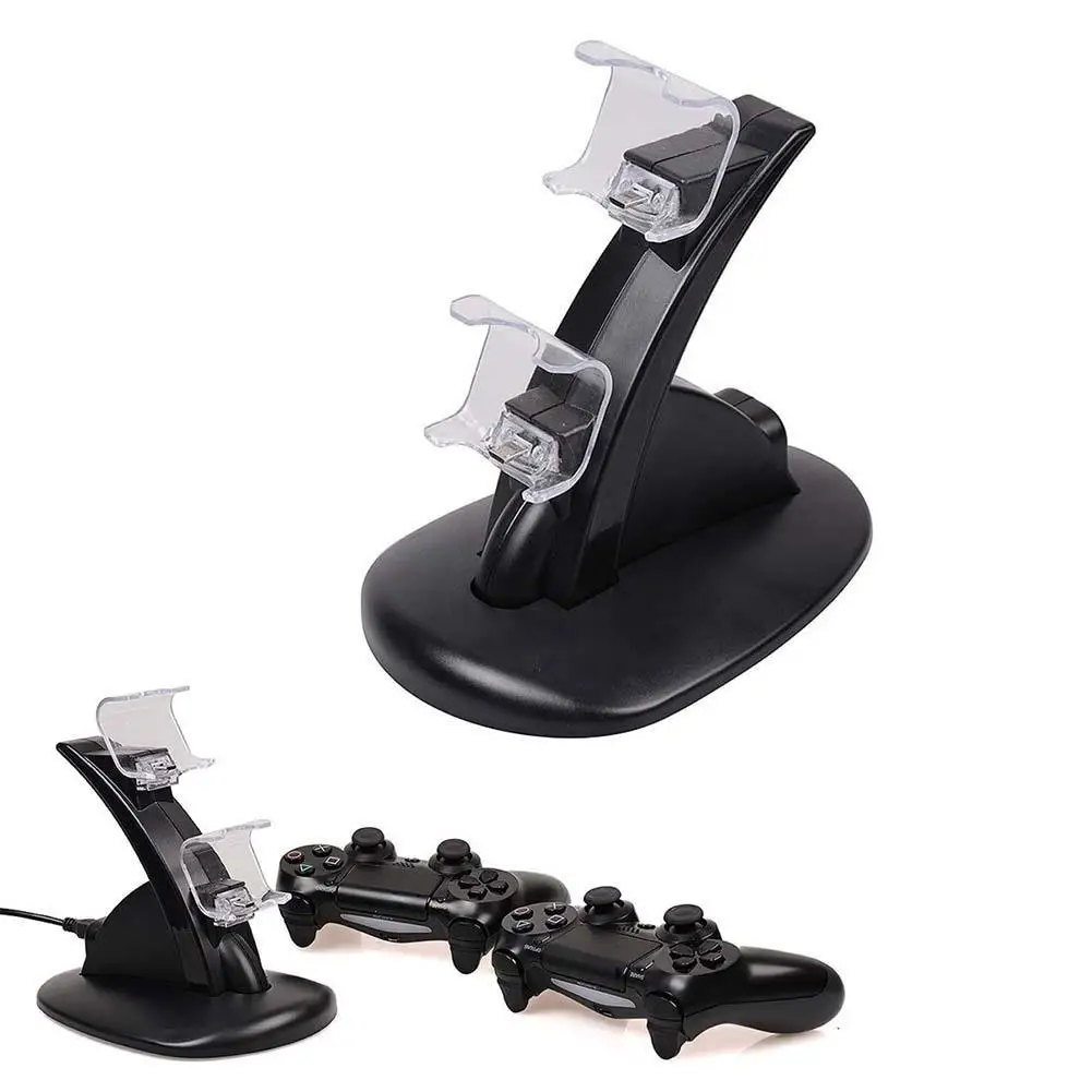

Quality Dual USB Charging Dock Station Stand For PS4 Play Station 4 Game Controller Handle Charger Cradle Bracket for PS 4