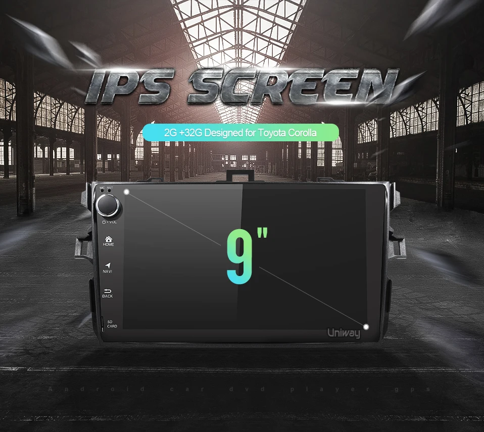 Clearance AKLL9071 uniway android 8.1 car dvd for toyota corolla 2008 2007 2009 2010 2011 2012 car radio gps player headunit navigation 0